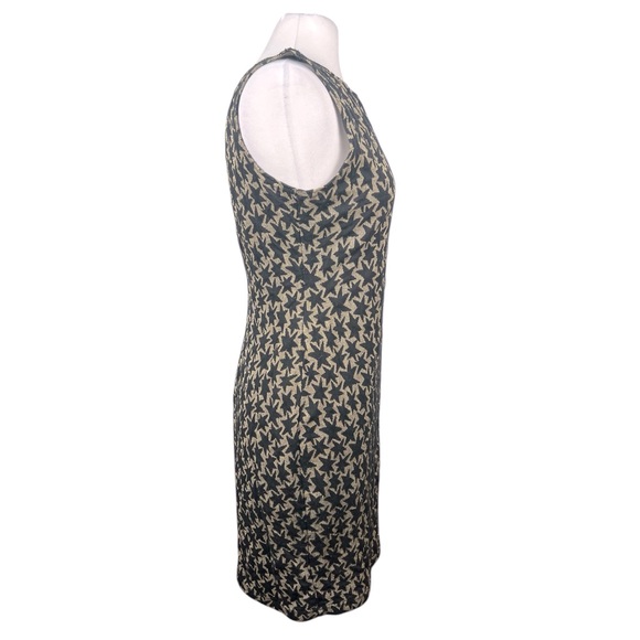 Vintage Metallic Gold & Black Star Print Knit Low V-Back Dress Jumper - Picture 5 of 5